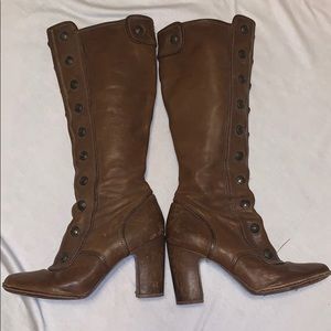Frye block heeled boots